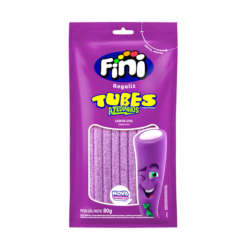 Tubes Uva Azedinho 80g - Fini